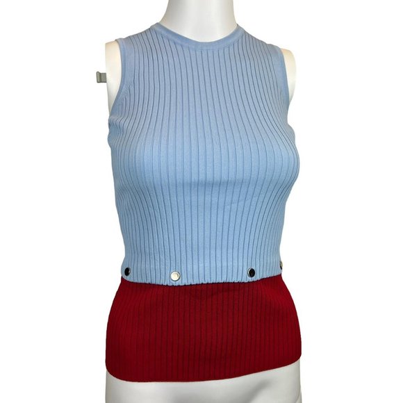 Versace blue and red convertible tank top - Picture 2 of 5